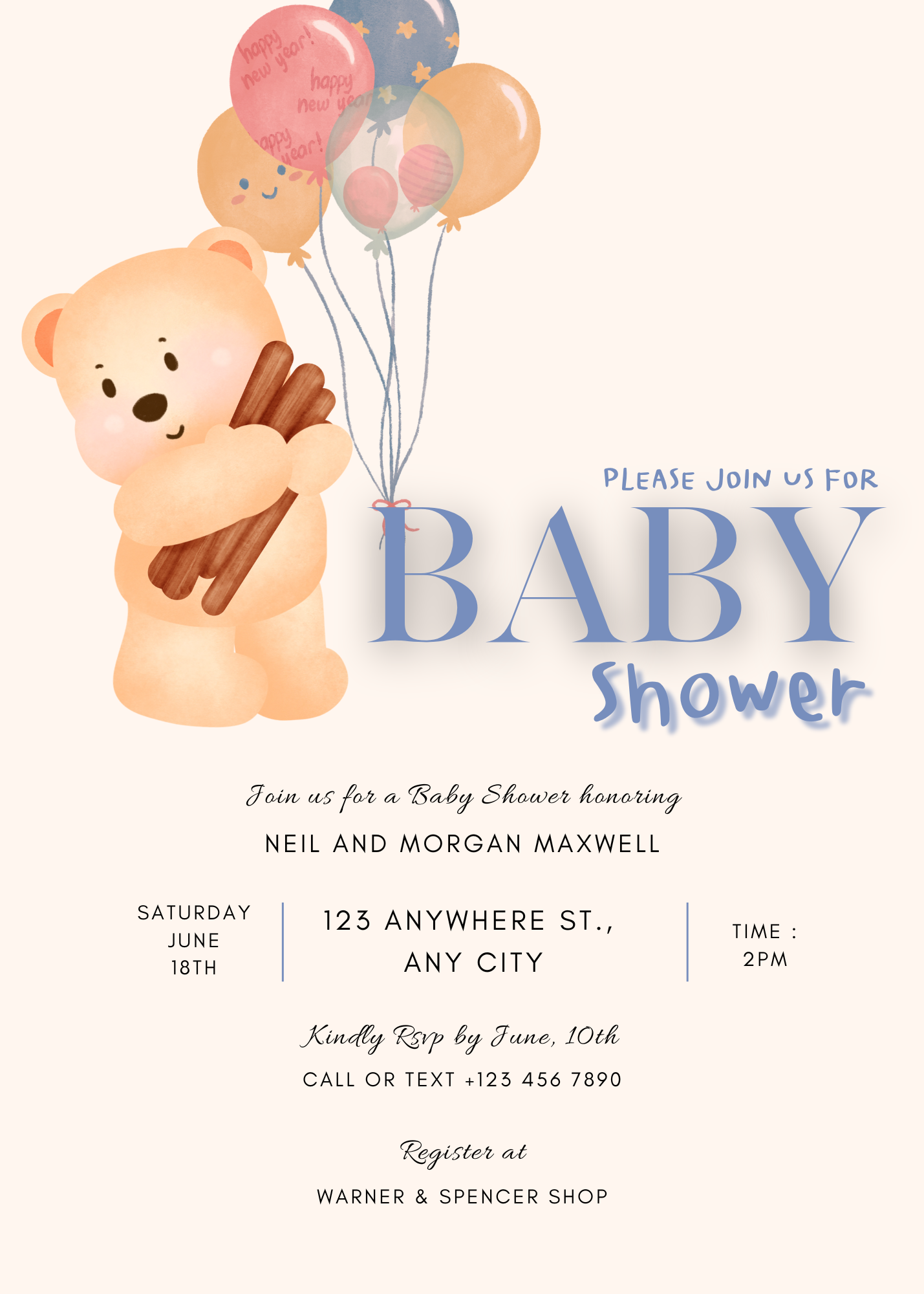 Baby Shower Invitation Model 10 - Picture