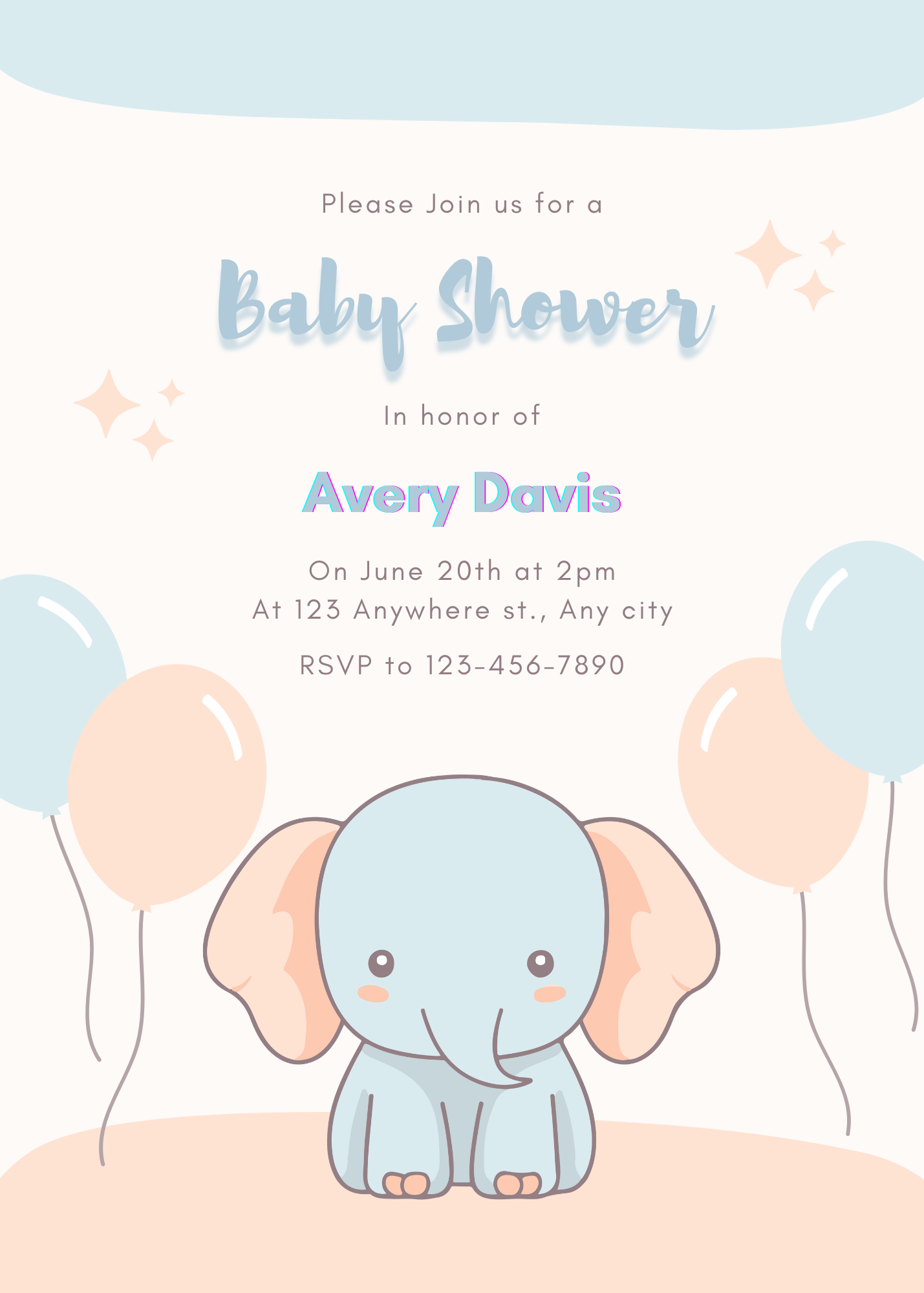 Baby Shower Invitation Model 11 - Picture