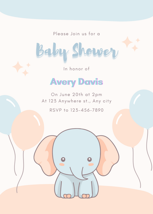 Baby Shower Invitation Model 11 - Picture