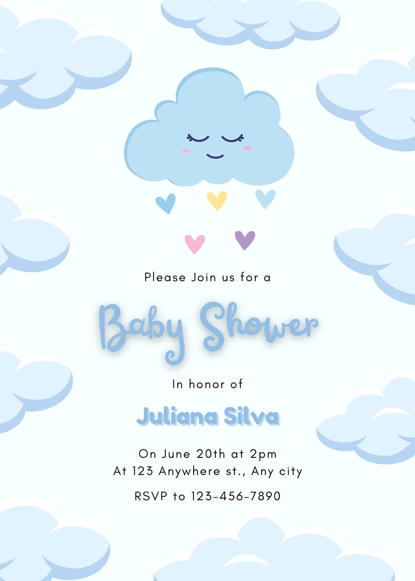 Baby Shower Model 13 - Invitatie Online