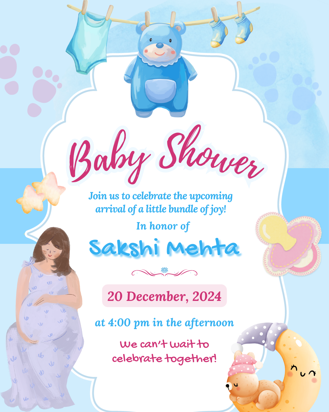 Baby Shower Template 18 - Online Invitation