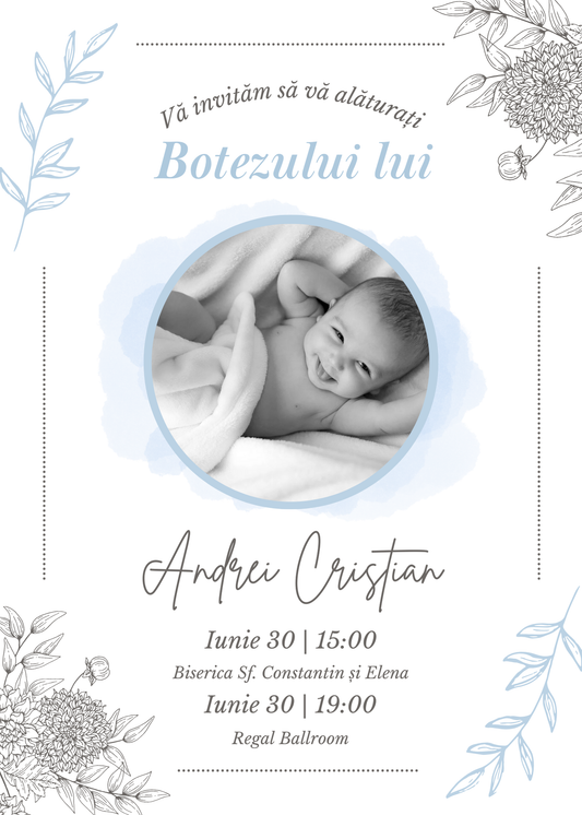 Invitatie Botez Model 1 - Online