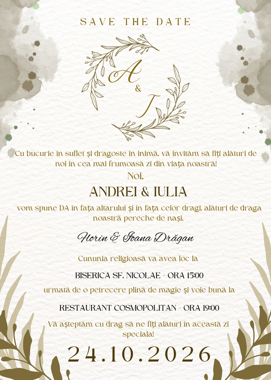 Invitatie Nunta Model 5