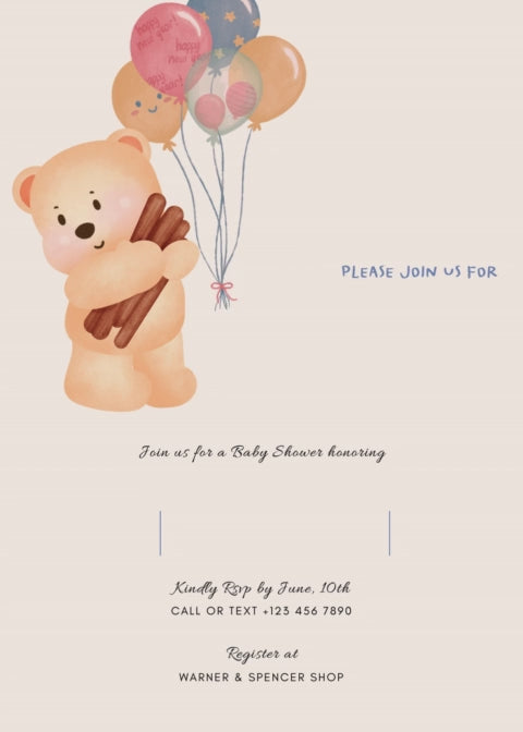 Baby Shower Invitation Model 10 - Video