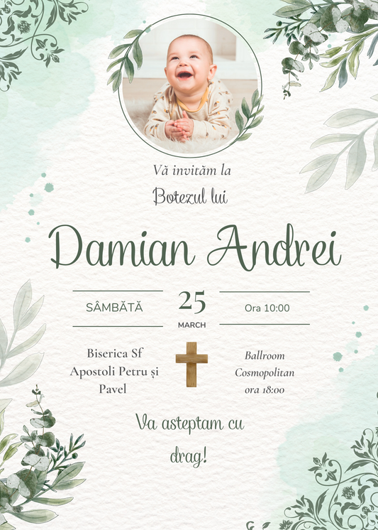 Invitatie Botez Model 2 - Online